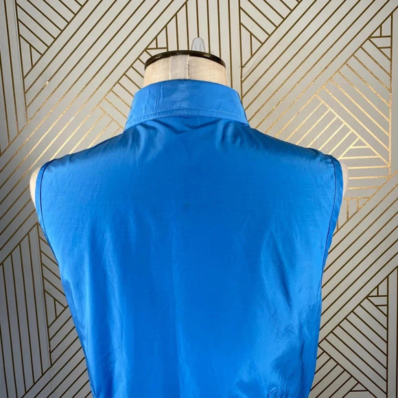 Adam Lippes Adam Plus Eve Shirt Dress Sleeveless Mini Button Tie Blue Size 6‎ - Picture 9 of 11